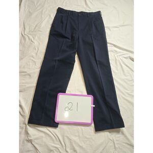 Brooks Brothers Navy Blue Advantage Chino Thompson Men's Size 34x32 Pleated - 21